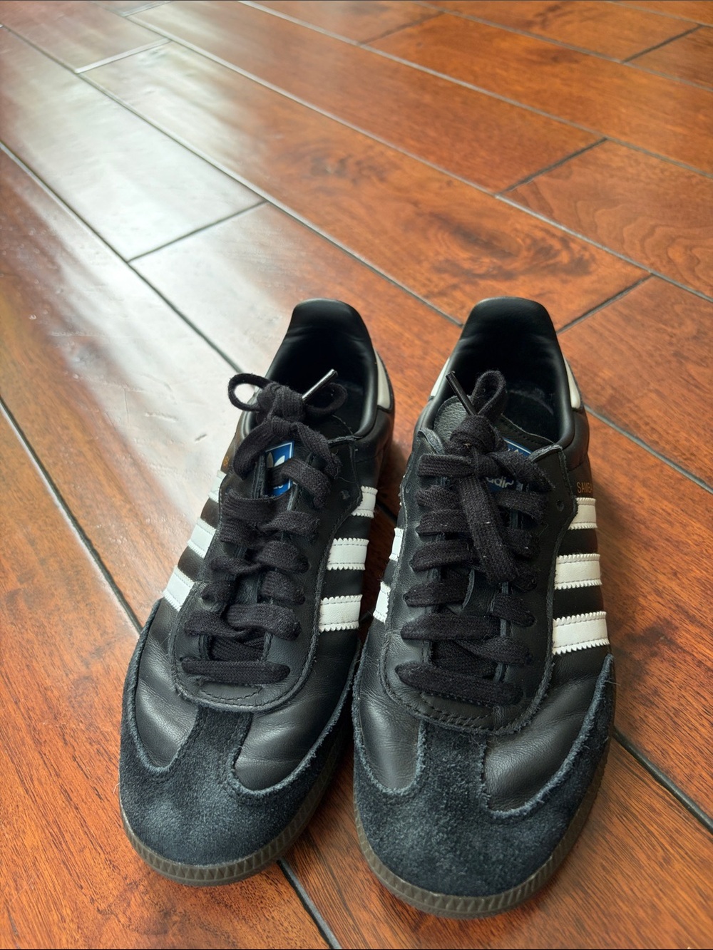 adidas Black Leather & White Sambas sneakers